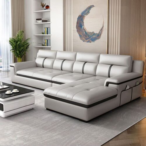 Sofa Góc L Cho Phòng Khách Hiện Đại – A82