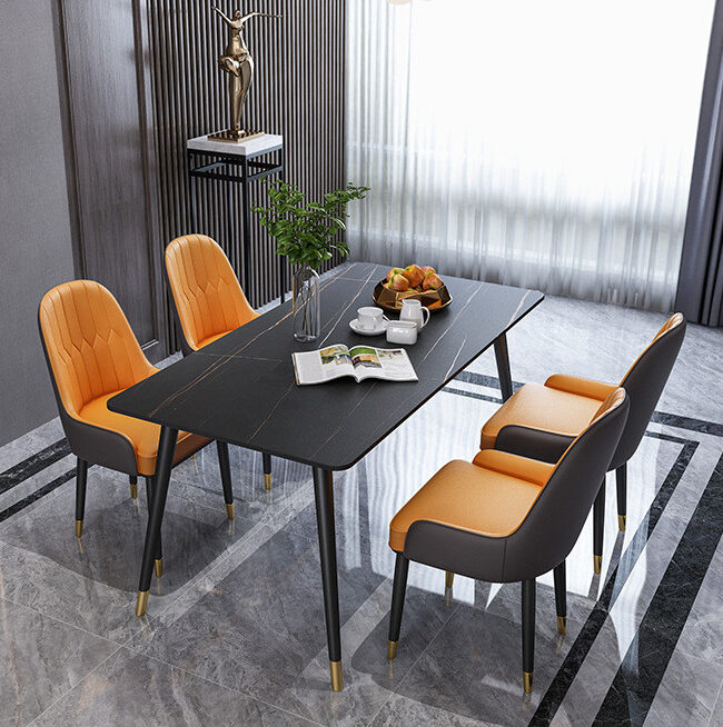 Bộ Bàn Ăn 4 Ghế Monet Tay Vịn – Z125