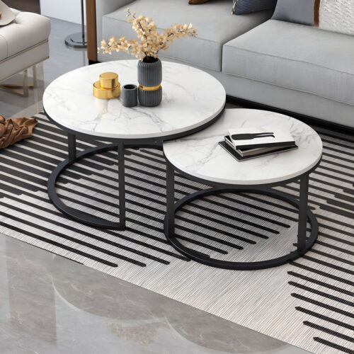 Bàn Sofa Đôi Mặt Đá Marble – BT107