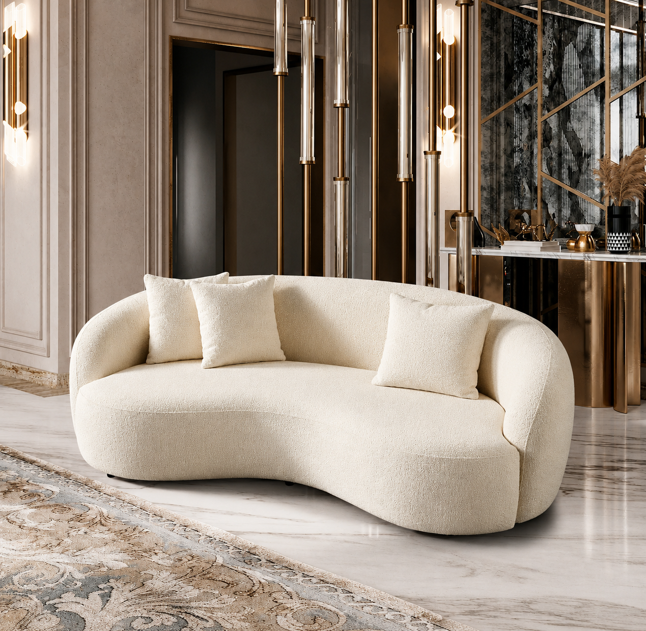 Băng Sofa Vải Lông Cừu – SB55