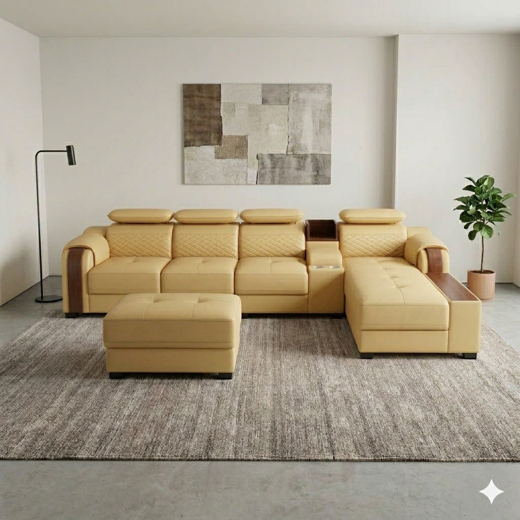 Sofa Góc Da Cao Cấp – A22