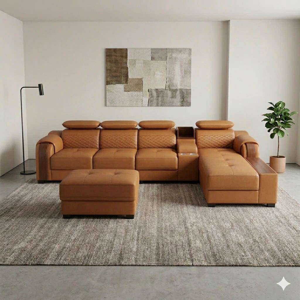 Sofa Góc Da Cao Cấp – A22