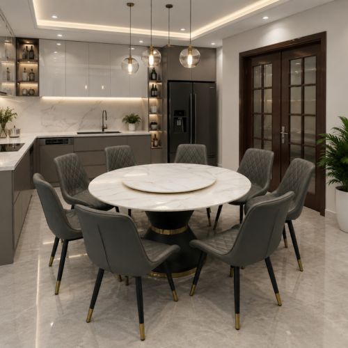 Bộ Bàn Ăn Xoay Tròn Nhập Khẩu – Z150