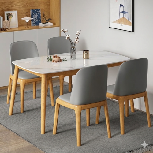 Bàn Ăn Mặt Đá 4 Ghế Grace – Z60
