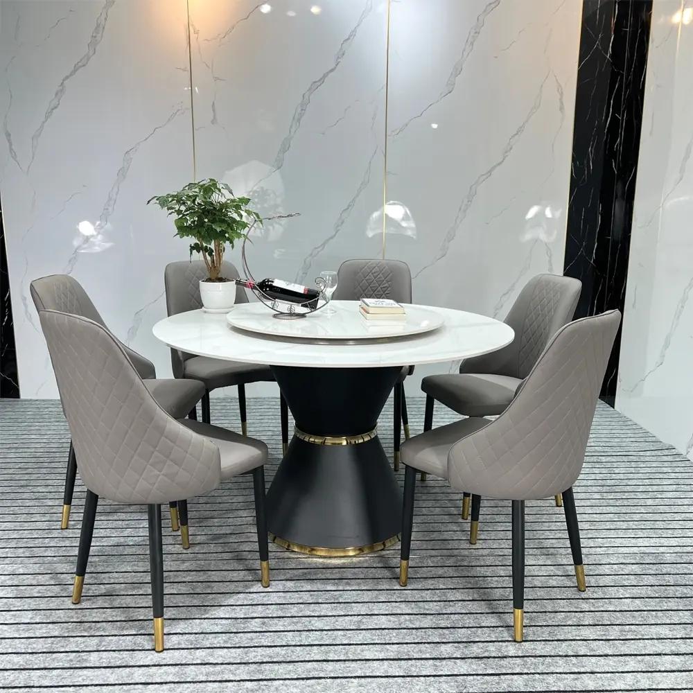 Bộ Bàn Ăn Tròn Xoay 2 Mặt Đá – Z149