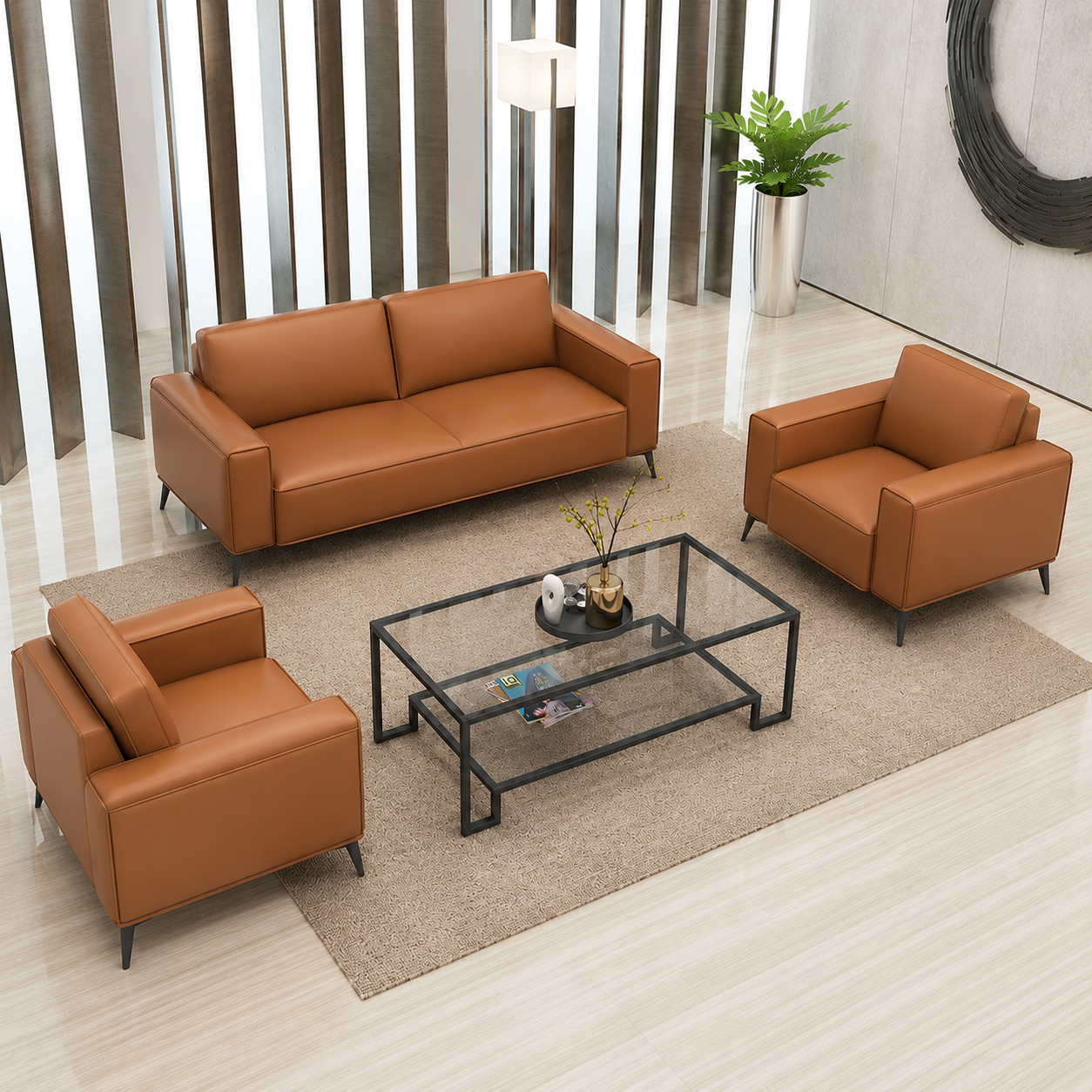 Bộ Sofa Băng Da Cao Cấp – KB32