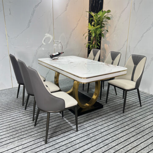Bàn Ăn Mặt đá Luxury 6 Ghế Yatoro – Z142
