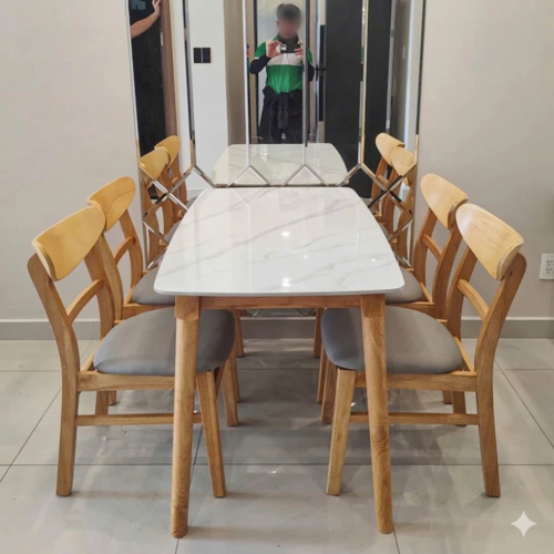 Bàn Ăn 4 Ghế Gỗ – Z141