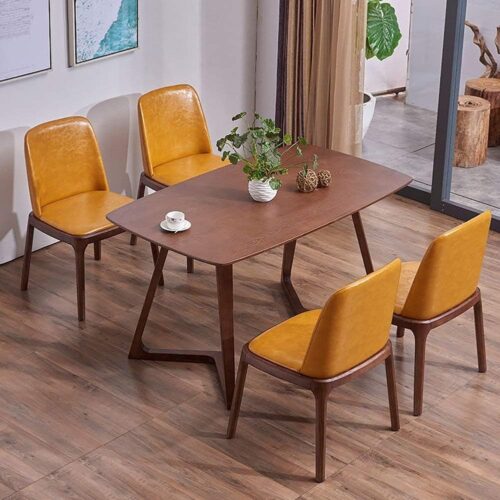 Bàn Ăn Chân Chữ V 4 Ghế – Z37