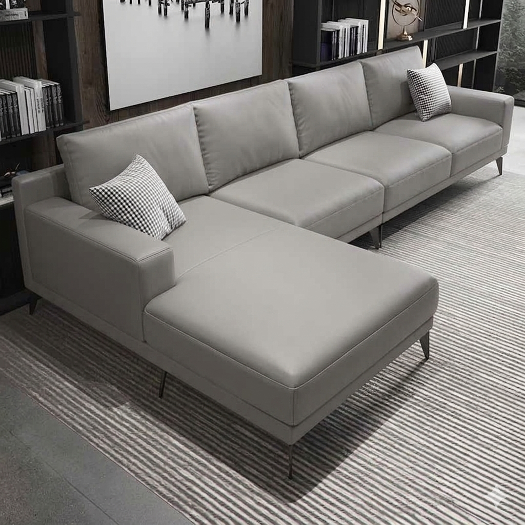 Sofa Góc  L Màu Kem – SG02