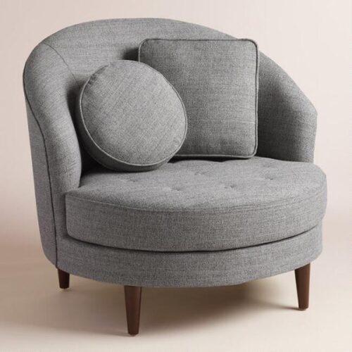 Ghế Sofa Đơn Bo Tròn Bọc Nỉ – MD02
