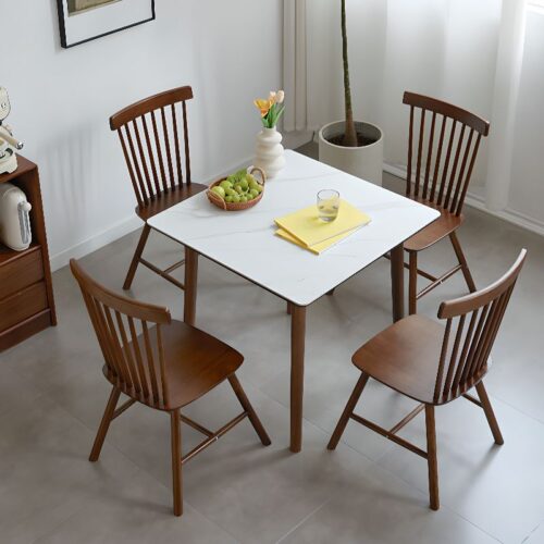 Bộ Bàn Ăn Mặt Đá Vuông 4 Ghế – Z139