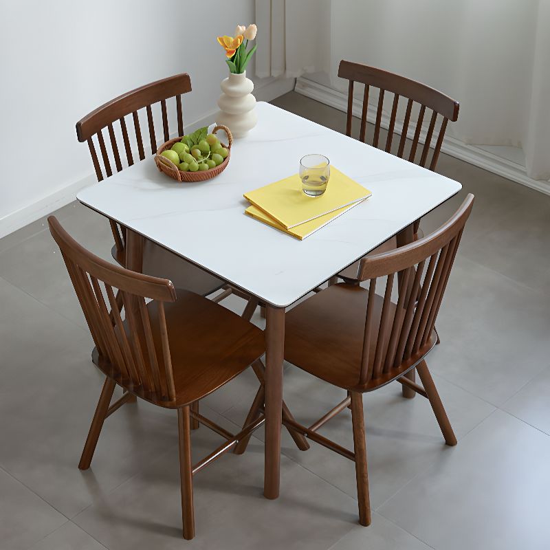 Bộ Bàn Ăn Mặt Đá Vuông 4 Ghế – Z139