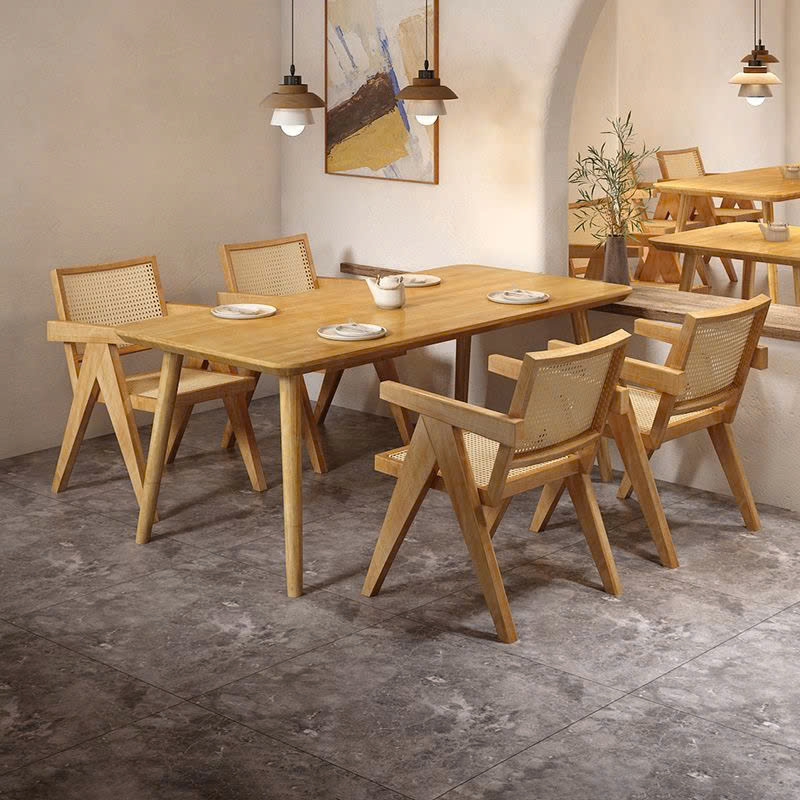 Bộ Bàn Ăn 4 Ghế Pierre Mặt Mây – Z33