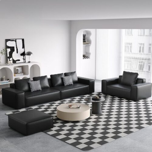 Bộ Sofa Văn Phòng Màu Đen Hiện Đại – KB18