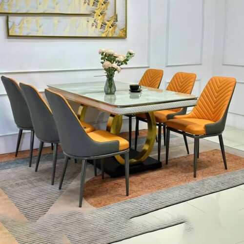 BỘ BÀN ĂN MẠ VÀNG SANG TRỌNG – Z138