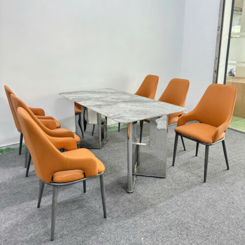 Bộ Bàn Ăn Mặt Đá 6 Ghế Nhập Khẩu – Z135