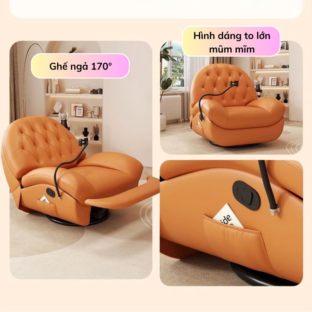 Ghế Sofa Thư Giãn Da PU – TG05