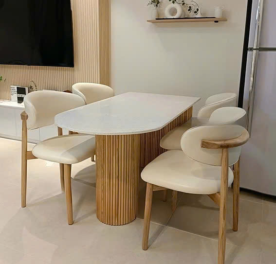 Bộ Bàn Ăn Mặt Đá 4 ghế Oleandro – Z14