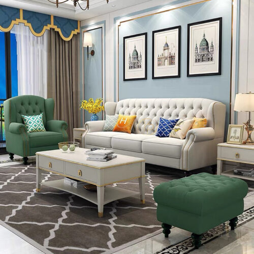 Bộ Sofa Phòng Khách Tân Cổ Điển – KB16