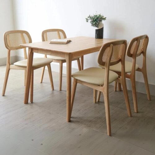 Bộ Bàn Ăn Cơm 4 Ghế Tựa Mây – Z25