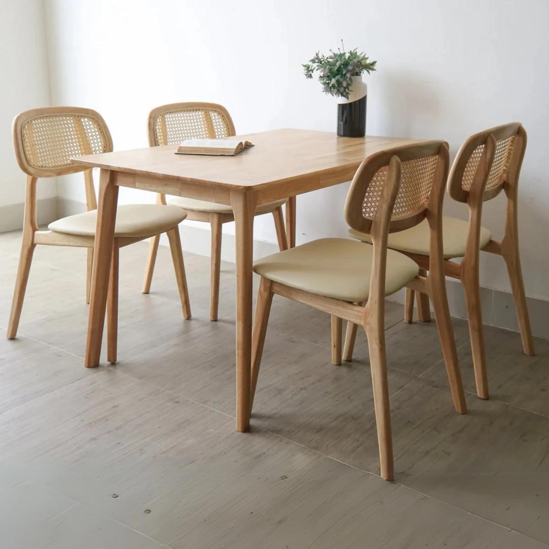 Bộ Bàn Ăn Cơm 4 Ghế Tựa Mây – Z25