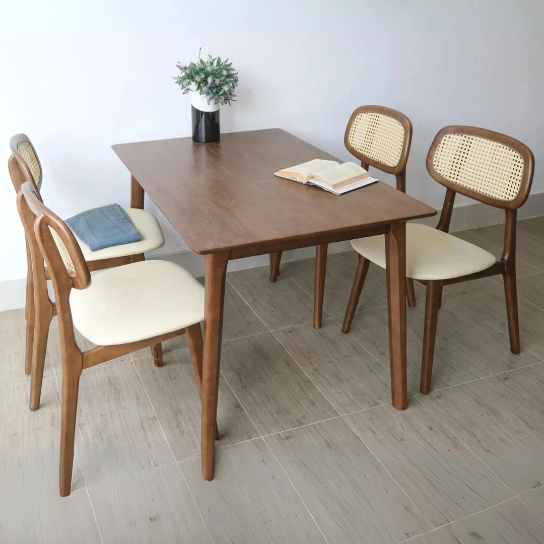Bộ Bàn Ăn Cơm 4 Ghế Tựa Mây – Z25