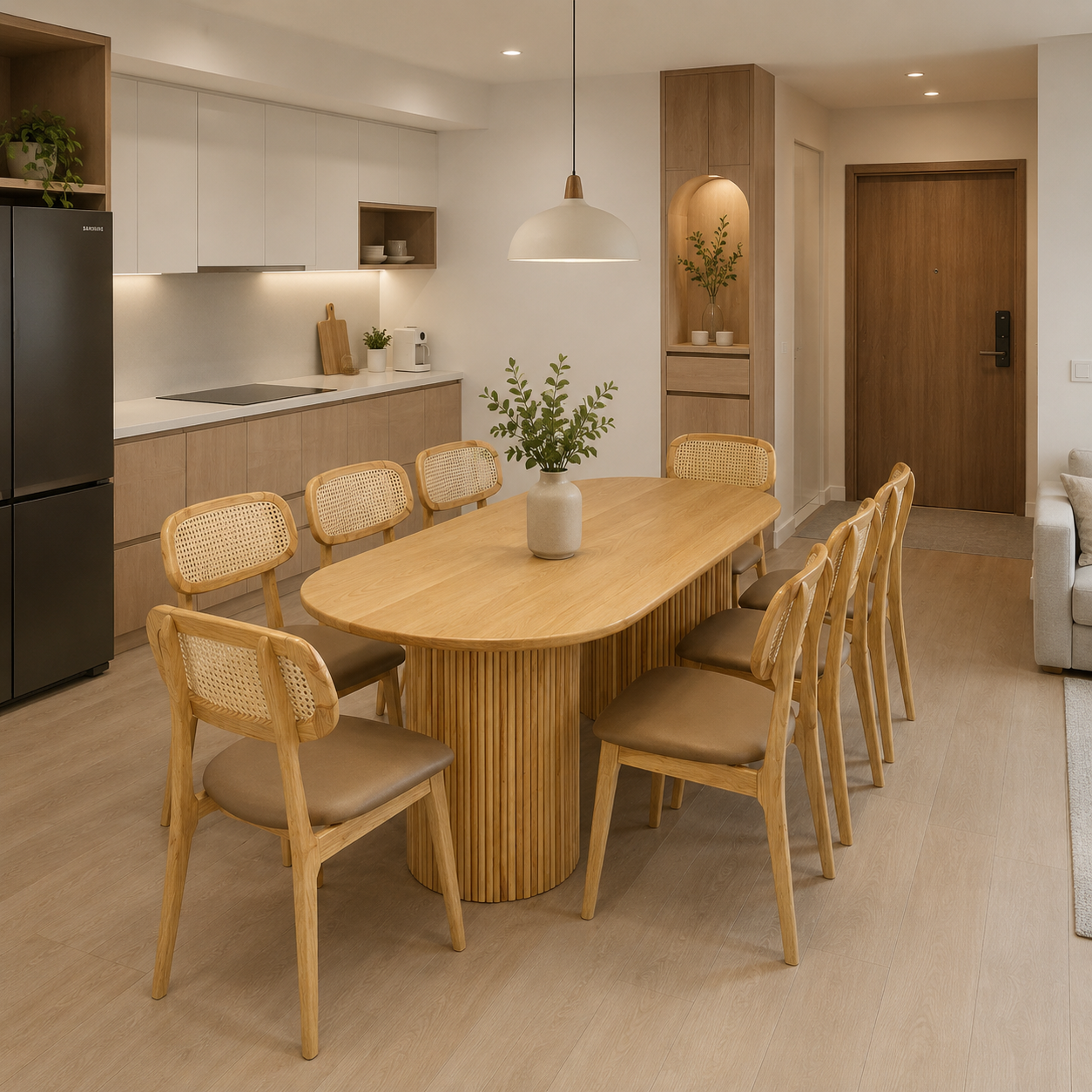 Bàn Ăn Gỗ 8 Ghế Gỗ Hiện Đại – Z23