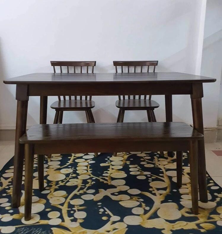 Bộ Bàn Ăn 2 Ghế Kết Hợp Ghế Băng – Z20