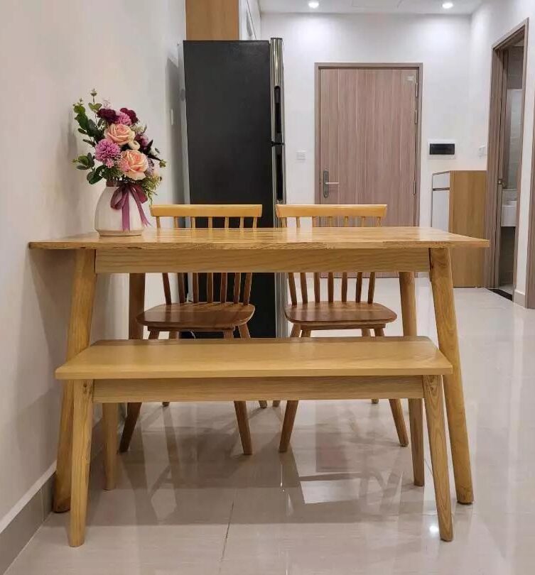 Bộ Bàn Ăn 2 Ghế Kết Hợp Ghế Băng – Z20