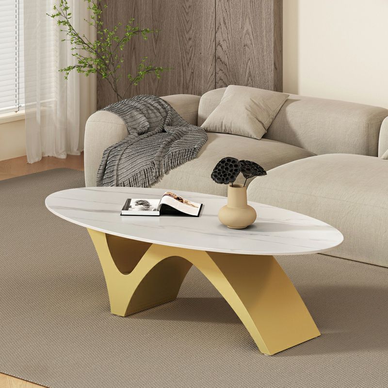 Bàn Sofa Mặt Đá Hình Oval – BT01