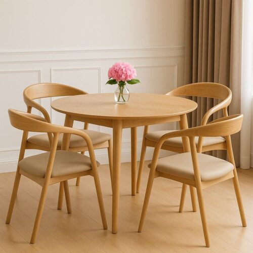 Bộ Bàn Ăn Tròn 4 Chân – Z160